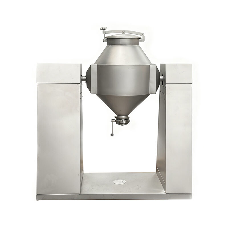 Double Cone Blender featuring unique double conical rotating body for powder mixing in pharmaceutical chemical food and feed production